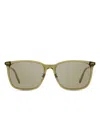 Zegna Rectangular-frame Sunglasses In Green