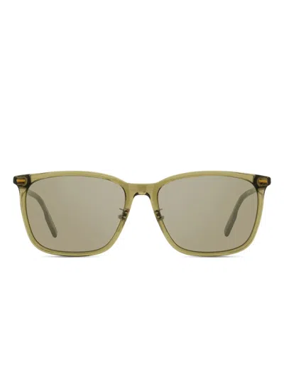 Zegna Rectangular-frame Sunglasses In Green