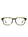 Zegna Rectangular Keyhole-bridge Glasses In Black