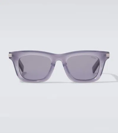 Zegna Rectangular Sunglasses In Gray