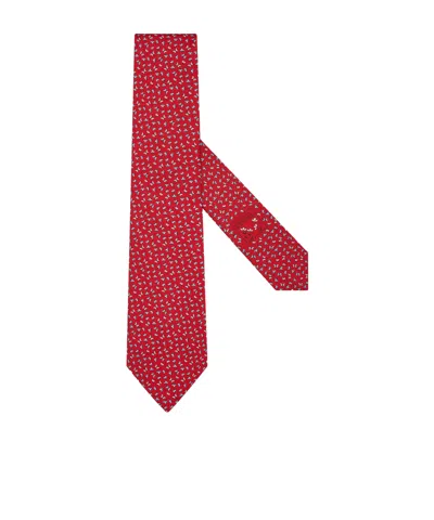 Zegna Red Silk Tie