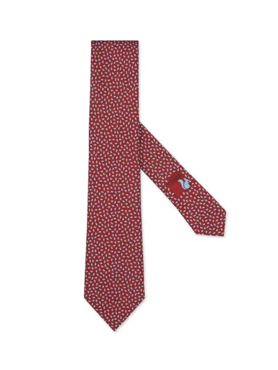 Zegna Red Silk Tie In Rouge