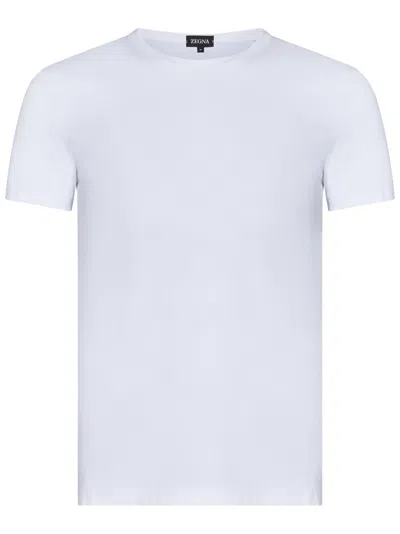 Zegna Refined White T-shirt With Classic Crew Neckline