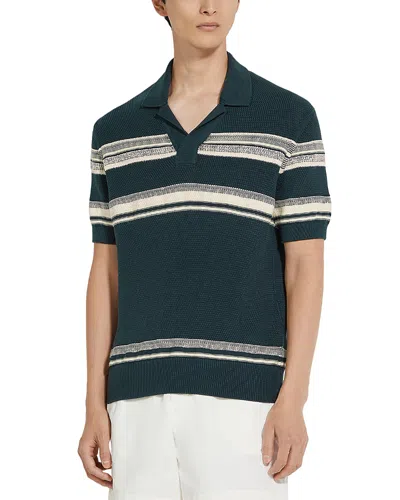 Zegna Regular Fit Cotton Silk Blend Polo