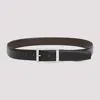 Zegna Reversible Leather Belt With Hand-buffed Finish And Sleek Silver-tone Buckle In Brown