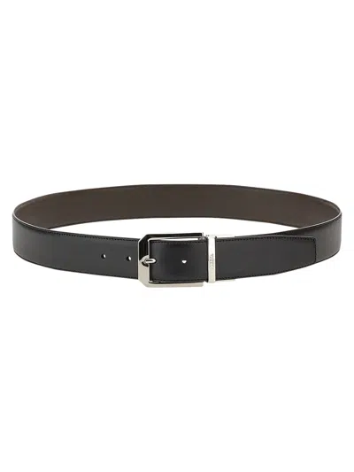 Zegna Reversible Belt In Black