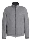 Zegna Reversible Brezza Zip-fastening Jacket In Gray