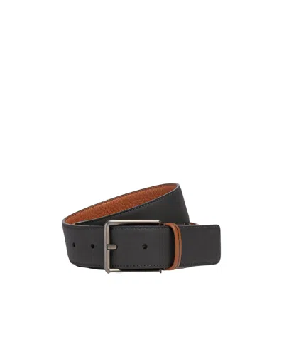 Zegna Reversible Grained Leather Belt In Black