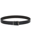 Zegna Dual Sided Leather Belt With Metal Buckle