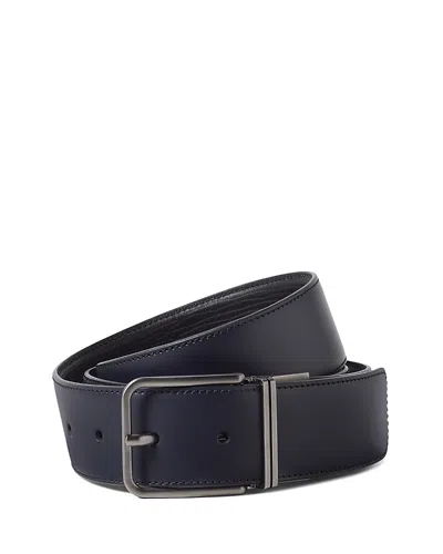 Zegna Reversible Leather Belt In Black