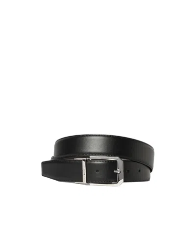 Zegna Reversible Leather Belt In Black