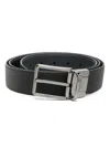 Zegna Reversible Leather Belt In Blau