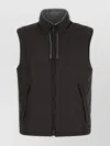 Zegna Reversible High Collar Sleeveless Jacket With Side Pockets