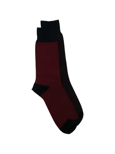 Zegna Reversible Socks In Red