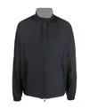 Zegna Blouson Réversible Brezza En Microfibre In Black