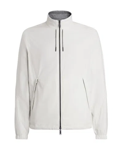 Zegna Reversible Zipped Jacket In White