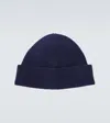 Zegna Ribbed-knit Cashmere Beanie In Ink Blue