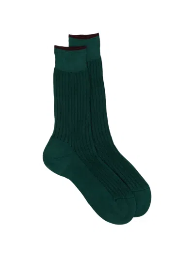Zegna Ribbed Socks In Green