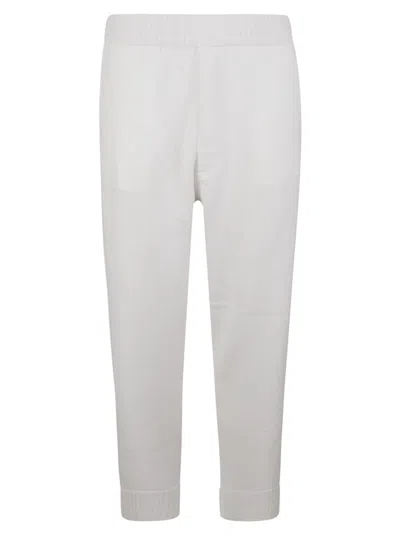Zegna Ribbed Track Pants In White