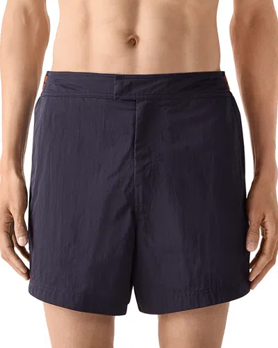 Zegna Road Brand Mark Rio Swim Trunks In Blue