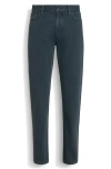 Zegna Dark Teal Blue Stone-washed Cotton Roccia Jeans In Bright Blue Solid