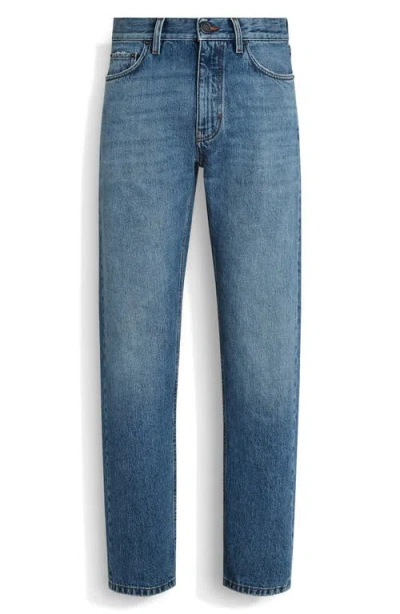 ZEGNA ZEGNA ROCCIA CITY FIT STONEWASHED JEANS