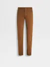 Zegna Pantalon Roccia En Coton Extensible Foliage