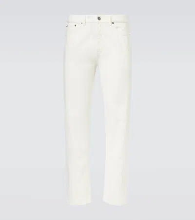 Zegna Denim Jeans Straight Leg Five Pocket Design In White