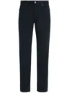 Zegna Navy Blue Stretch Cotton Roccia Jeans