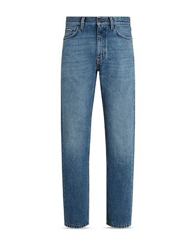 ZEGNA ROCCIA SLIM FIT JEANS IN STONE WASHED BLUE