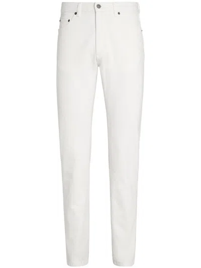 Zegna Slim-cut Five-pocket Jeans In White