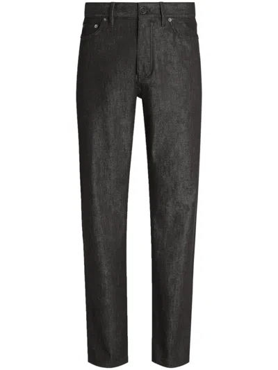 Zegna Roccia Stretch Jeans In Black