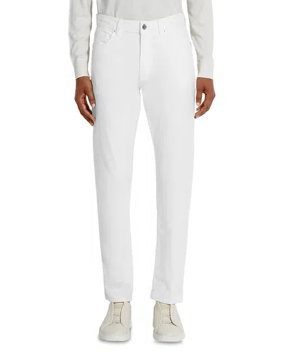 Zegna Roccia Stretch Slim Fit Jeans In White