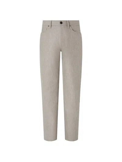 Zegna Roccia Wool-blend Trousers In Gray