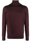Zegna Roll-neck Fine-knit Jumper In Violett