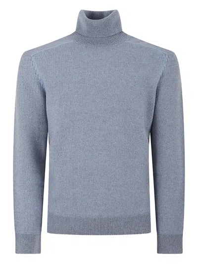 Zegna Roll-neck Sweater In Gray
