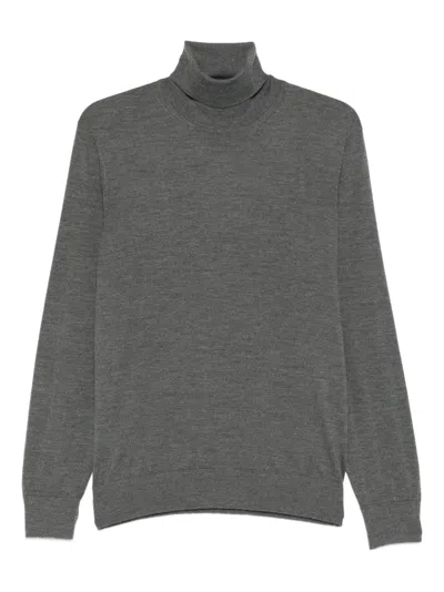 Zegna Roll-neck Sweater In Gray