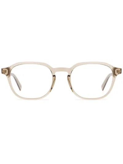 Zegna Round-frame Glasses In Neutral