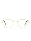 Zegna Round-frame Glasses In Gold