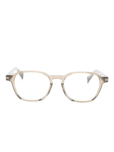 Zegna Round-frame Glasses In Gray