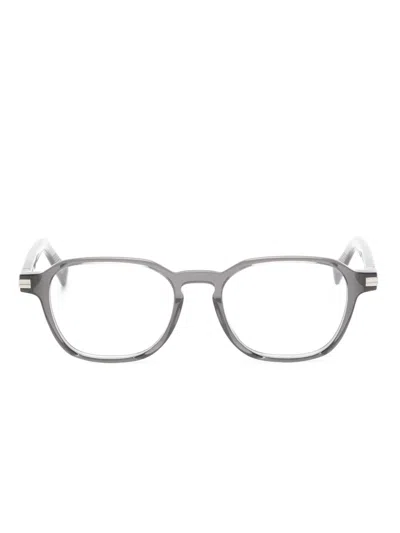 Zegna Round-frame Glasses In Gray