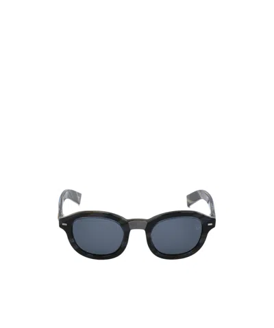 Zegna Round-frame Sunglasses In Gray