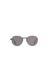 Zegna 52mm Round Polarized Sunglasses In Black