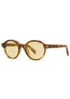 Zegna Round-frame Sunglasses In Brown