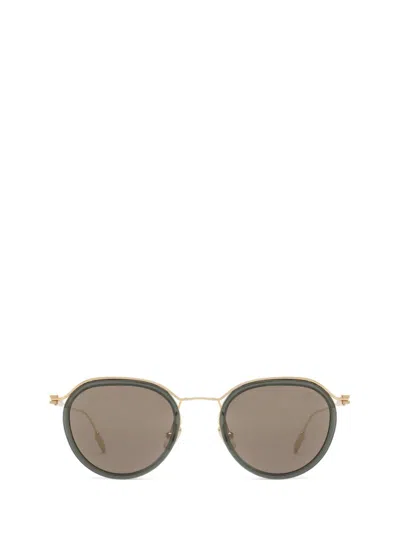 Zegna Round Frame Sunglasses In Gold