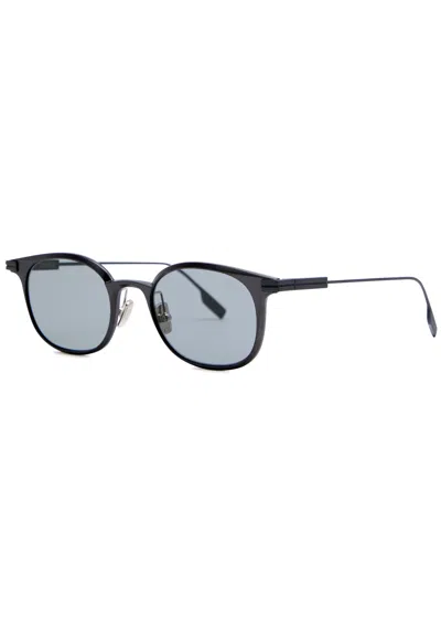 Zegna Round-frame Sunglasses In Grey