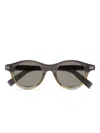 Zegna Round-frame Sunglasses In Grey