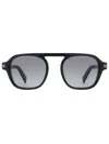 Zegna Men's Aurora Ii Sunglasses Ez0241 20b Dark Gray 51mm In Grey