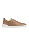 Zegna Baskets Triple Stitch Secondskin Foliage Foncé In Dark Foliage