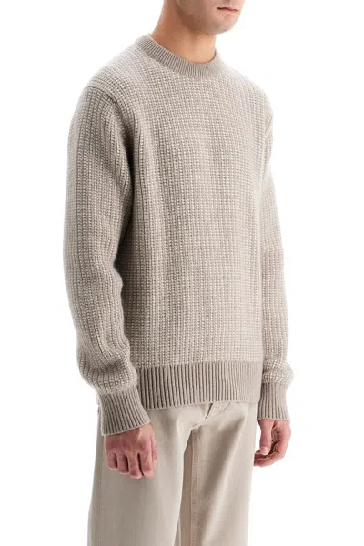 Zegna Round-neck And Long-sleeved Sweater In Nude